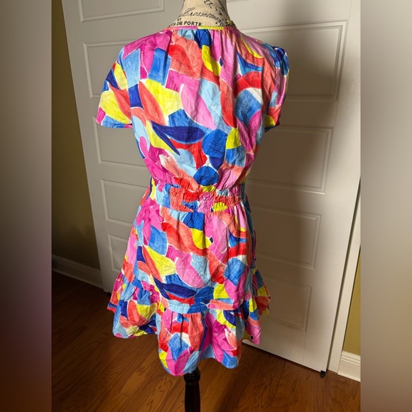 Rachel Zoe Colorful Cotton Blend Short Dress - Picture 2 of 7